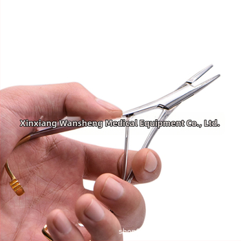 Prindător de ace dentar, tip end, oțel inoxidabil, pentru adulți, set de 100 buc.