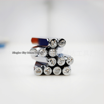 JYD 40Cr електропокрита стоманена печатна матрица за рисунка, стил Констелация, 6 мм, комплект 12 бр.