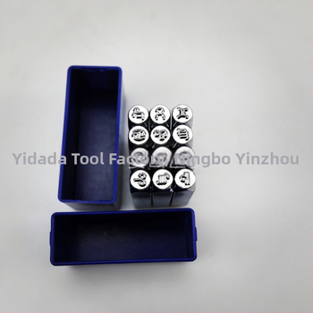 JYD 40Cr електропокрита стоманена печатна матрица за рисунка, стил Констелация, 6 мм, комплект 12 бр.