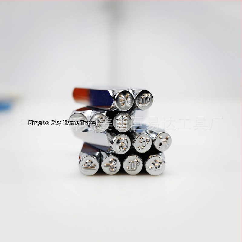 JYD 40Cr електропокрита стоманена печатна матрица за рисунка, стил Констелация, 6 мм, комплект 12 бр.