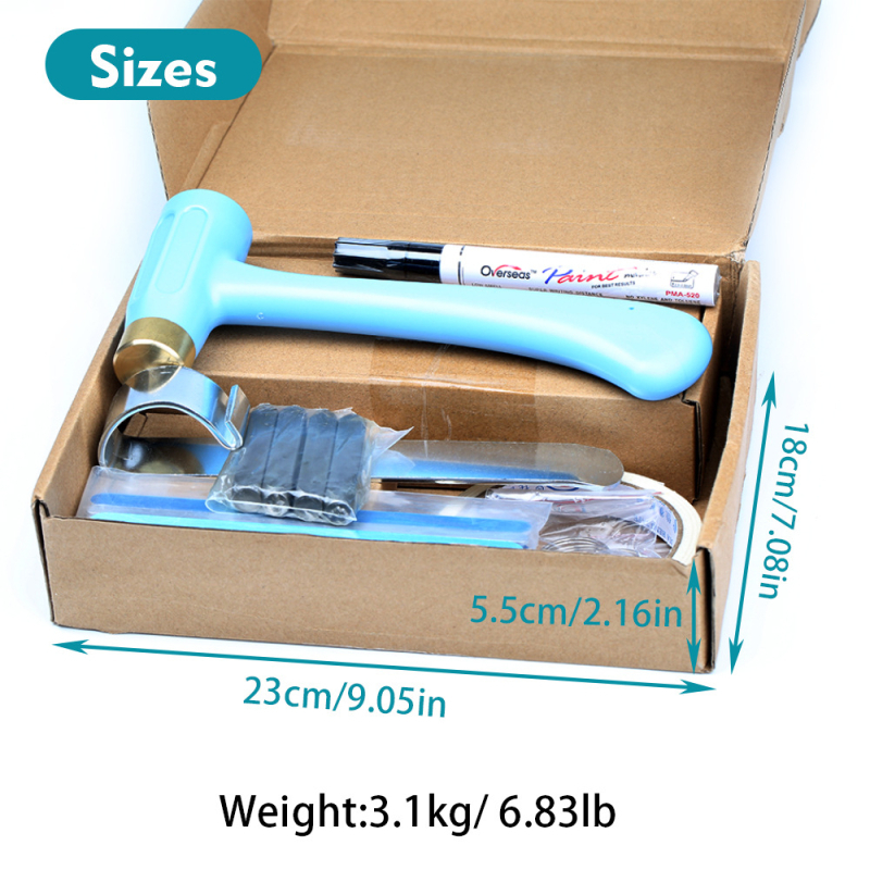 Инструменти за изработване на бижута – комплект метални печати за букви, инструмент за огъване на гривни, алуминиева лента (Материал: Метал; Персонализиране: Да; Сезон: Лято 2024)