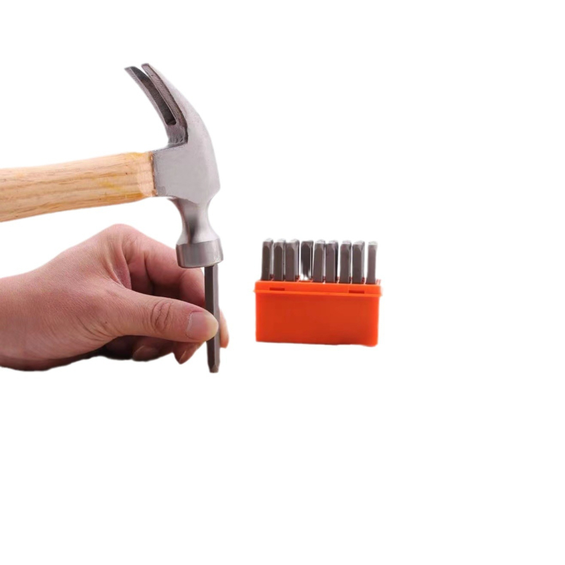 12-части комплект цветни щампери за щамповане върху кожа и метал | корпус и дръжка от високовъглеродна стомана, кръгли глави, възможност за персонализация