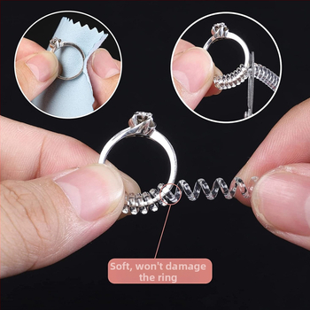 CNSTZBC 8-частен комплект инструмент за измерване на размери на пръстени от алуминий за DIY бижута