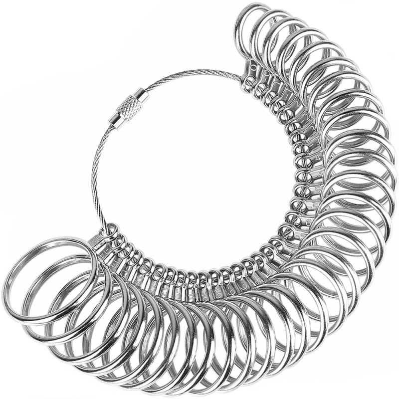 CNSTZBC 8-частен комплект инструмент за измерване на размери на пръстени от алуминий за DIY бижута