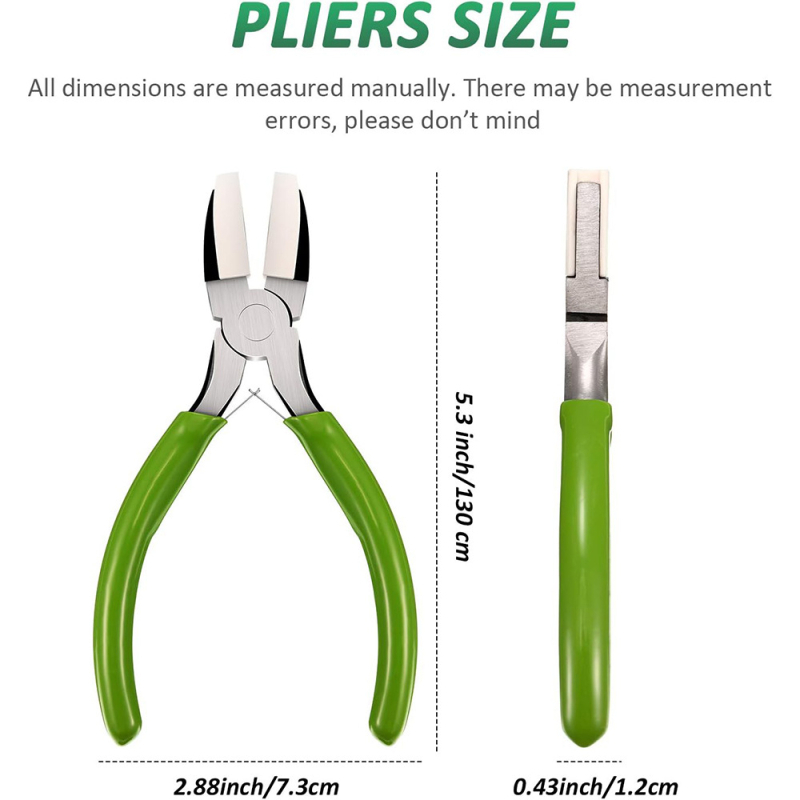 Ювелирни клещи - найлонови челюсти, карбонова стомана, двойни найлонови върхове за изработка на бижута с мъниста DIY