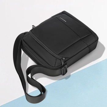 Férfi váll-táska, Oxford anyagból, vízálló és kopásálló, poliészter bélés, üzleti utazásokhoz