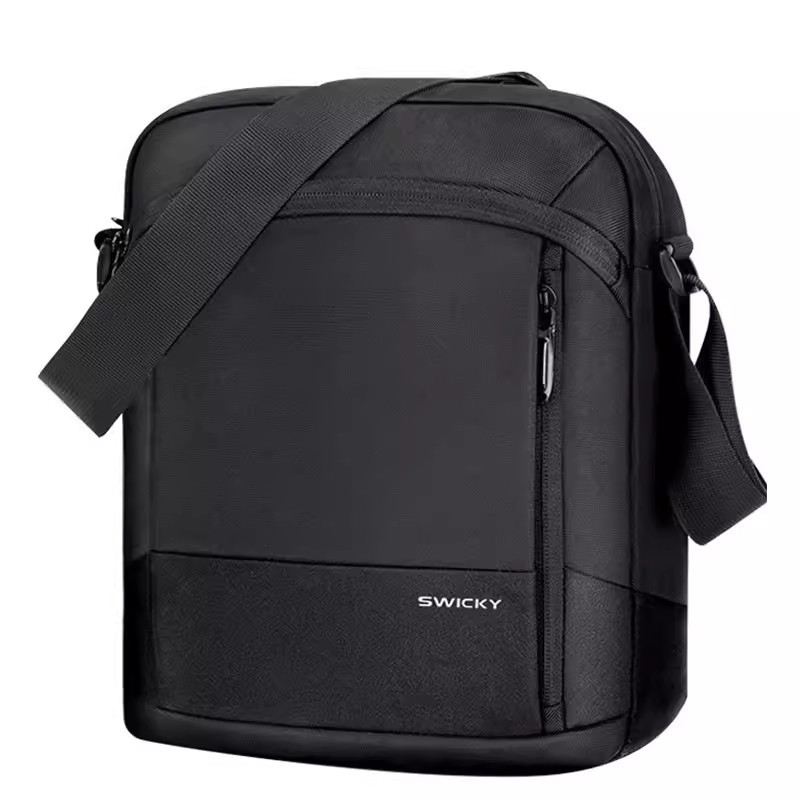 Férfi váll-táska, Oxford anyagból, vízálló és kopásálló, poliészter bélés, üzleti utazásokhoz
