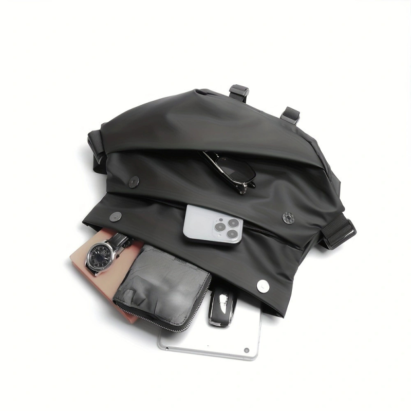 Geantă crossbody pentru bărbați din nylon, impermeabilă, stil stradal, cu mai multe buzunare, primăvara 2024