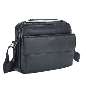 Férfi válltáska természetes bőrből, városi minimalista stílus, első réteg marhabőr, belső poliészter-pamut bélés