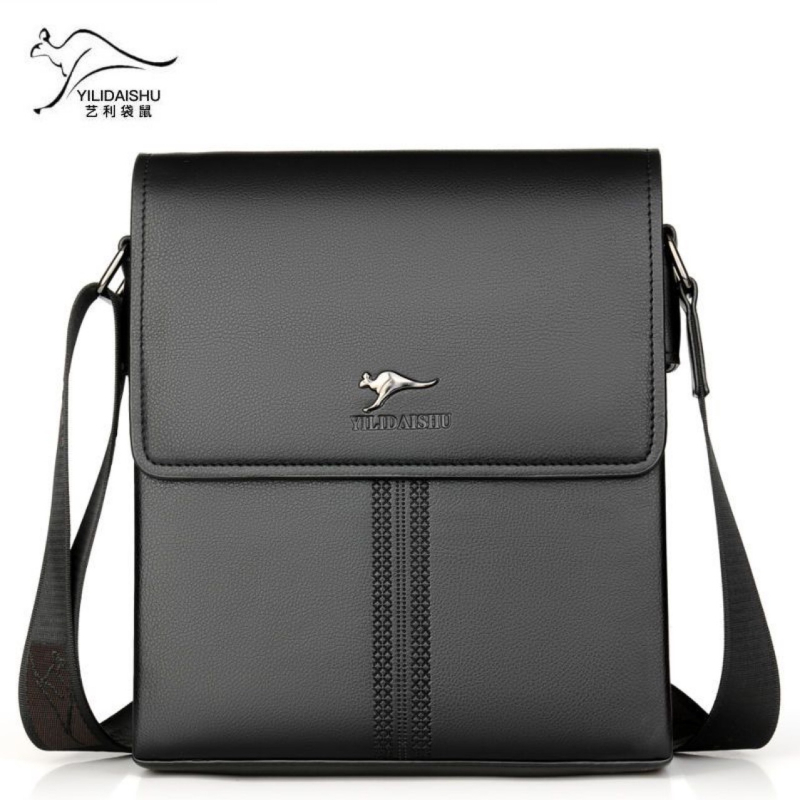 Férfiaknak szánt valódi tehénbőrből készült válltáska (tehénbőr; Crossbody; mindennapi)