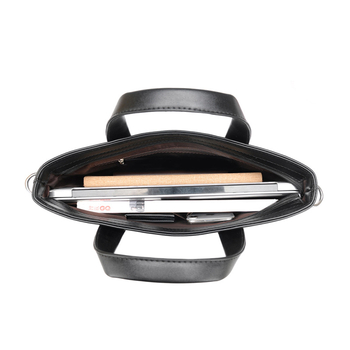 Voyage мъжка чанта за бизнес пътуване, PU кожа, чанта за лаптоп 14 инча, обем 20–35 л, цип, единична презрамка