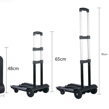 Αναδιπλόμενη τετράτροχη καρότσα με αλουμινένιο σκελετό, μοντέλο D12, μέγιστο φορτίο 50 kg (Μοντέλο D12, μέγιστο φορτίο 50 kg, αλουμινένιος σκελετός, τετράτροχη)