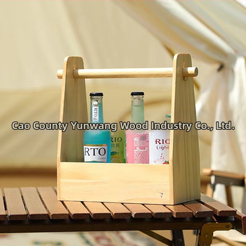 Ξύλινο καλάθι αποθήκευσης με χειρολαβή, μοντέλο 4665, 18 L χωρητικότητα, μοντέρνος μινιμαλιστικός σχεδιασμός, για οργάνωση