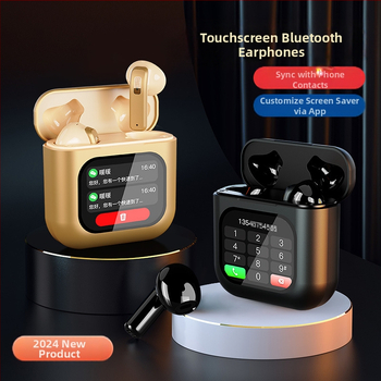 TWS безжични спортни слушалки с докосване, шумозаглушаване, 8 ГБ MP3 вградена памет, Bluetooth 5.4, IPX5