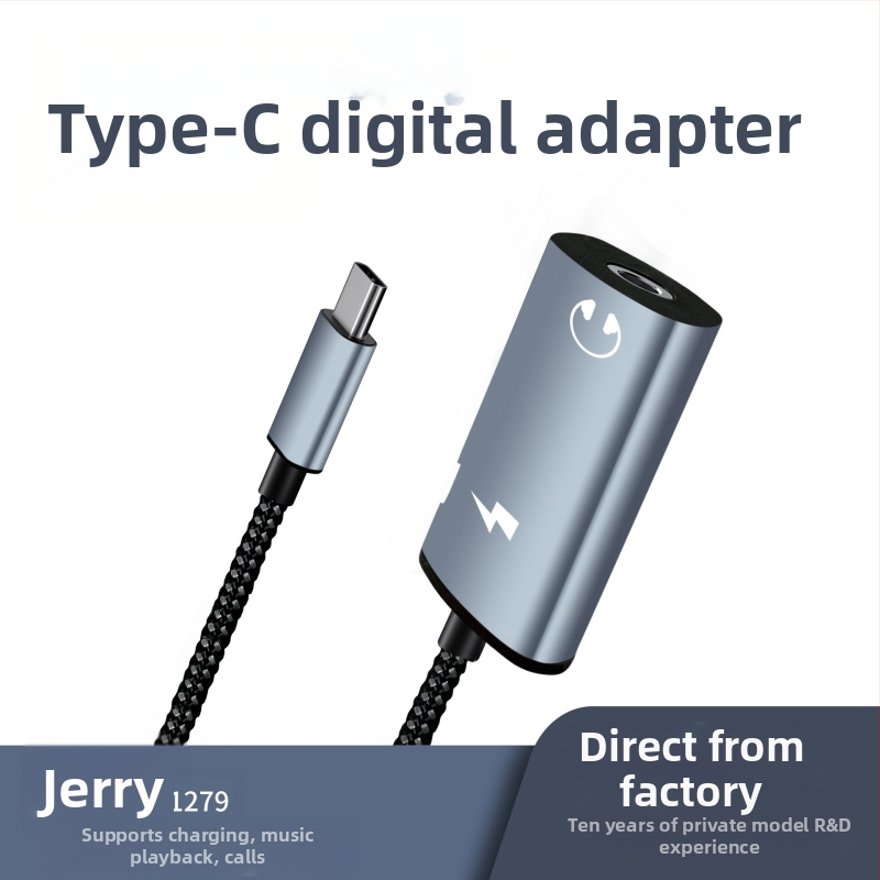SALAMOER JS-39 Type-C adaptér pre slúchadlá pre Android zariadenia s Type-C rozhraním, licencovaná súkromná značka