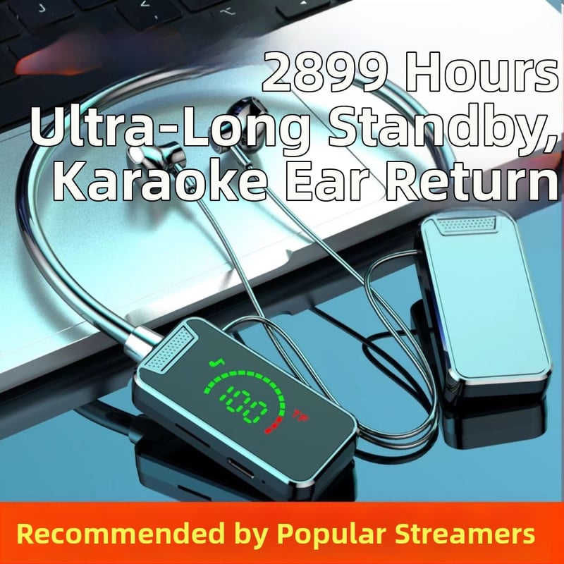 Bluetooth slušalice oko vrata, IPX7 vodootporne, Bluetooth 5.4, domet 10 m, 4–8 sati baterije, stereo za pozive i glazbu