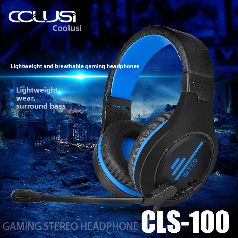 CLS100 kábeles gaming headset, 50 mm meghajtók, 2,2 m kábel, mikrofonnal