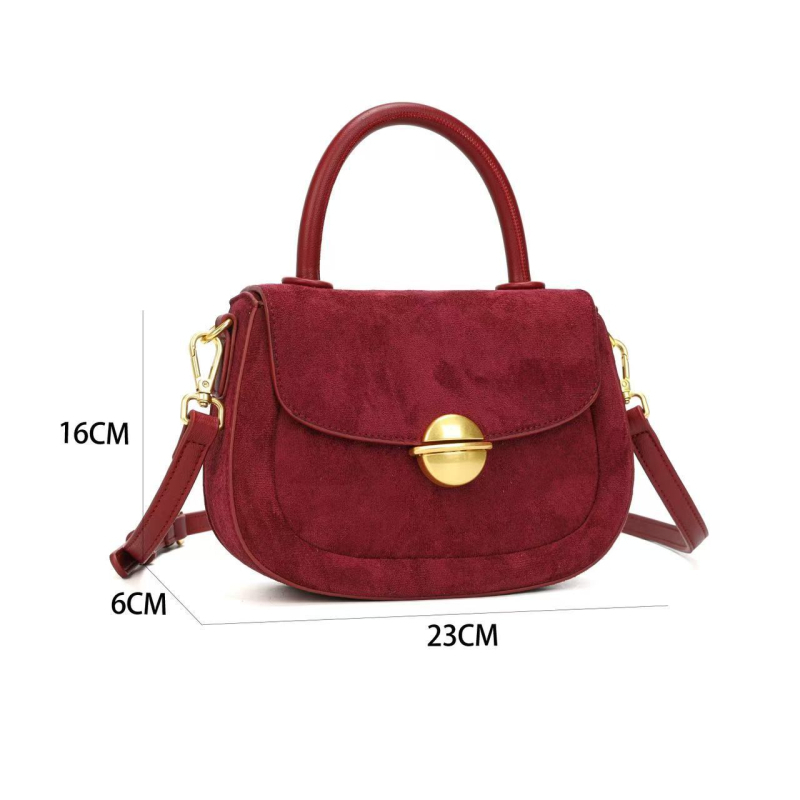 ZATZ sedla torba – PU materijal, jedna naramenica crossbody, gradski minimalistički stil, podstava od velura i PU, unutarnji džep sa zatvaračem