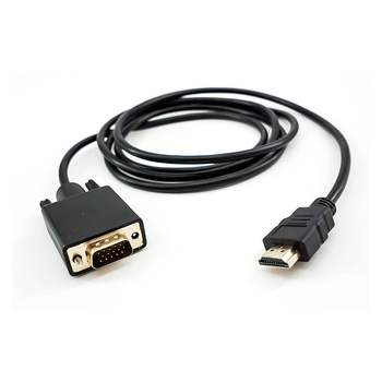 Καλώδιο HDMI προς VGA για υπολογιστή, μήκος 1,8 m, επιχρυσωμένες συνδέσεις, χαλκού αγωγοί, 1080p υποστήριξη