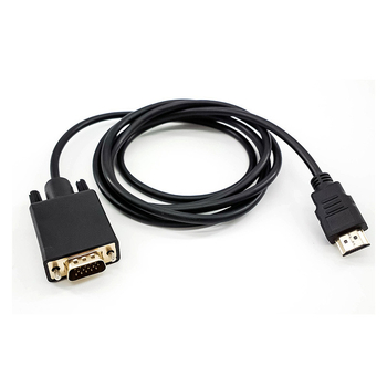 Καλώδιο HDMI προς VGA για υπολογιστή, μήκος 1,8 m, επιχρυσωμένες συνδέσεις, χαλκού αγωγοί, 1080p υποστήριξη