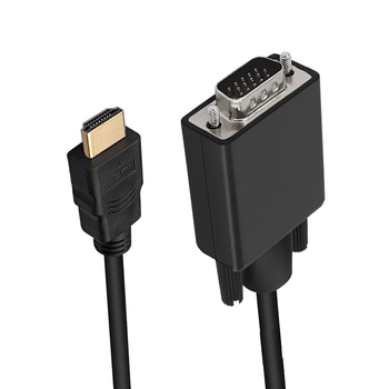 Καλώδιο HDMI προς VGA για υπολογιστή, μήκος 1,8 m, επιχρυσωμένες συνδέσεις, χαλκού αγωγοί, 1080p υποστήριξη