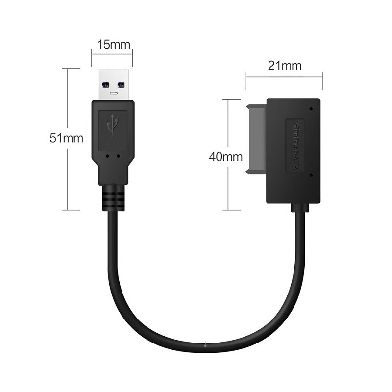 Кабел за външен оптичен привод на лаптоп USB 2.0, мини SATA към USB; Модел: 7-6-пинов SATA към USB адаптер; Пускане на пазара: 2025