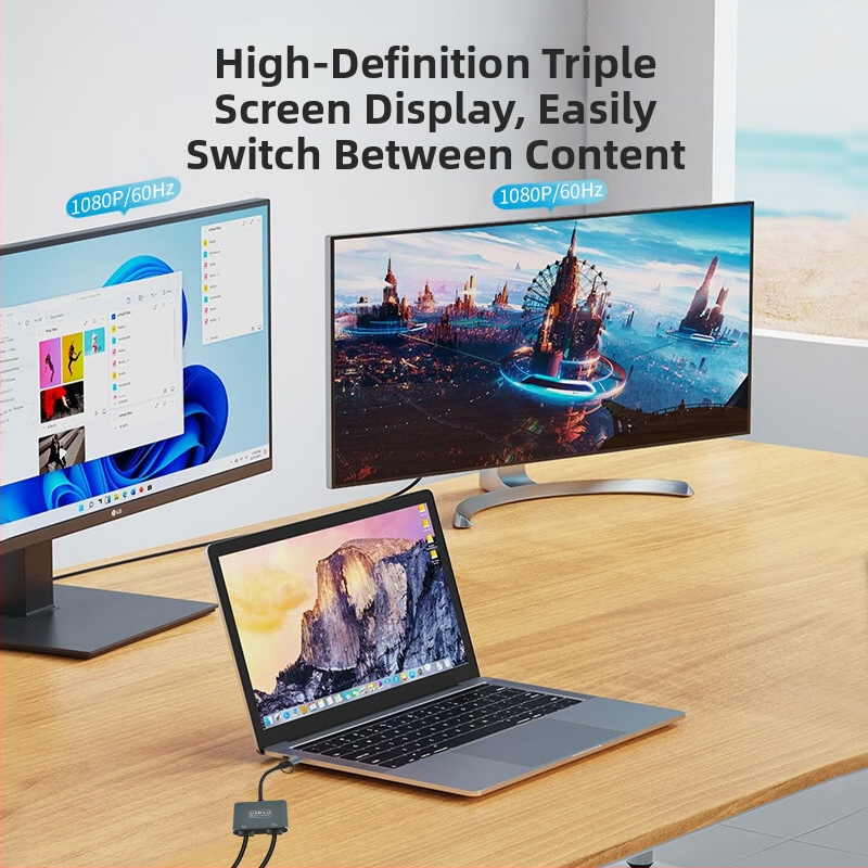 Външна графична карта SLMU104 с три екрана и USB 3.0 интерфейс