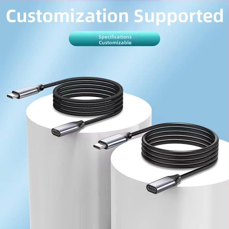 USB-C удължителен кабел (мъжки към женски), USB 3.2 Gen3, 10 Gbps, дължина 0.3/0.5/1 m, меден проводник