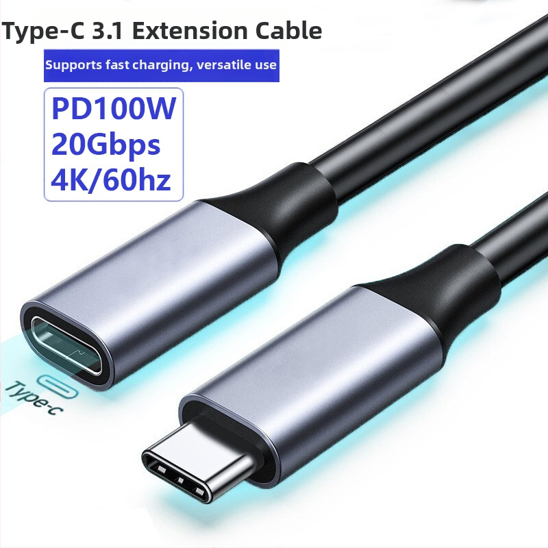 Καλώδιο επέκτασης USB-C (αρσενικό προς θηλυκό), USB 3.2 Gen3, 10 Gbps, μήκος 0.3/0.5/1 m, αγωγός από χαλκό