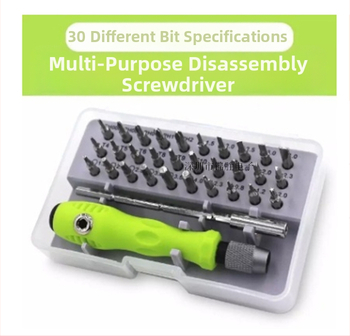 32-в-1 мултифункционален комплект отвертки за ремонт на мобилни телефони и електроника • CRV материал • Модел 7389