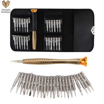 25-in-1 atsuktuvų rinkinys odiniame dėkle, CR-V plienas, magnetinis, neizoliuotas, svoris 0.09