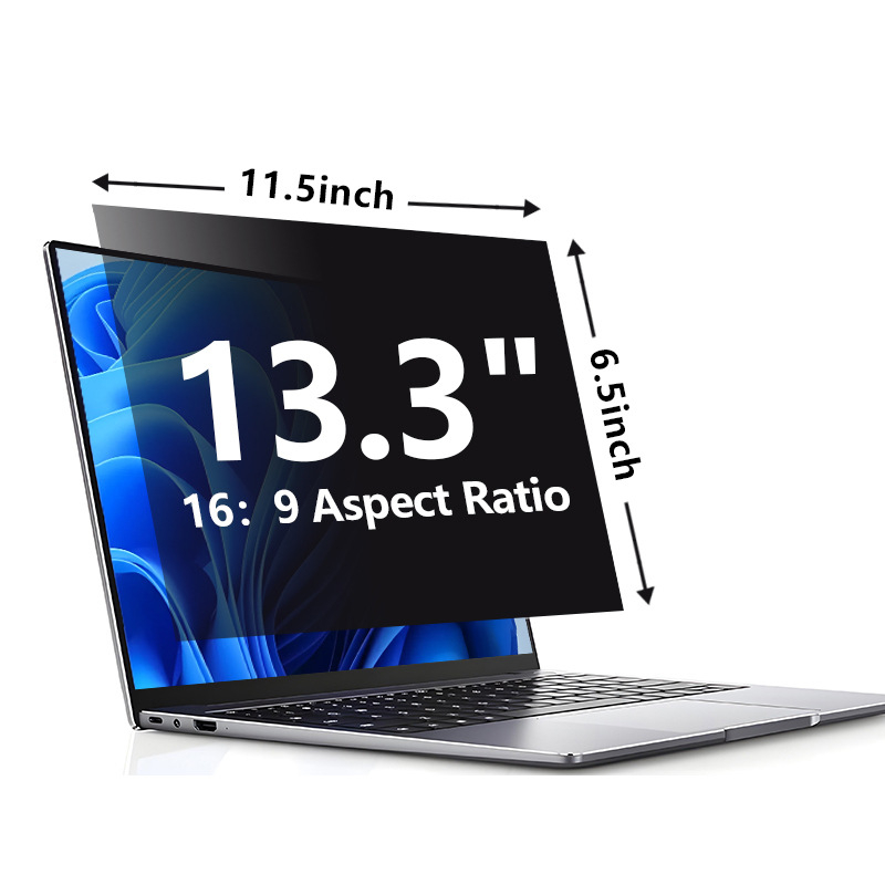 Защитно фолио за поверителен екран на лаптоп – Han xin gao, PET основа, анти-подглядыване и анти-синя светлина, двустранна лепяща лента (OEM)