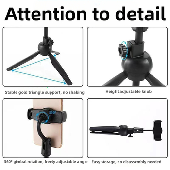 Телефонен държач за настолен трипод – пластмасов, универсален, марка Zhongxinhe, с възможност за персонализация