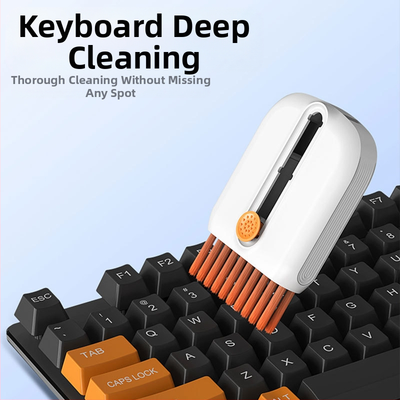 Компютърна четка за почистване – комплект Q6A за лаптопи, мобилни телефони и цифрови камери — ABS + спонж + влакнеста фланела