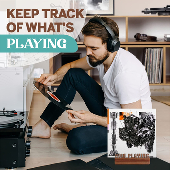 Raft din lemn pentru discuri, marca VIEK, stil clasic, potrivit pentru Crăciun