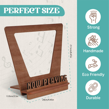 Raft din lemn pentru discuri, marca VIEK, stil clasic, potrivit pentru Crăciun