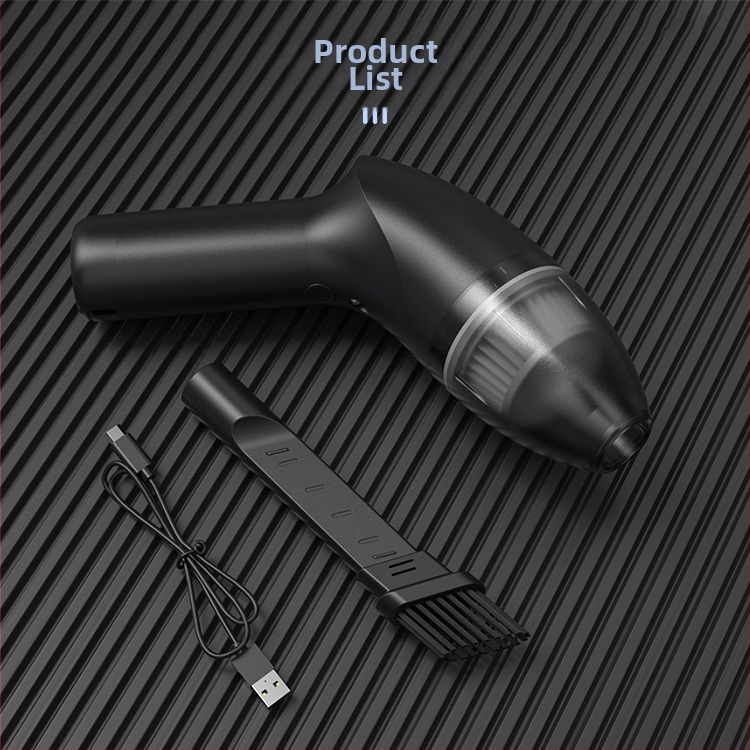 Bezvadu portatīvais galda un auto putekļu sūcējs – 64W, 3100–4000Pa spiediens, USB uzlāde, 2000–2500mAh iekšējā akumulatora, apgaismojums