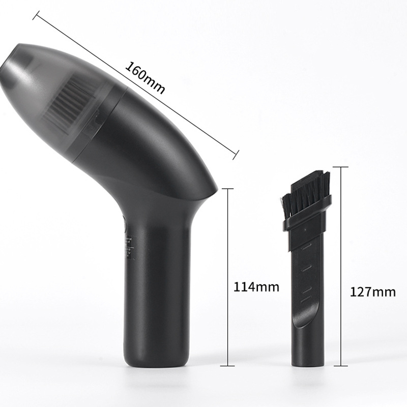 Bezvadu portatīvais galda un auto putekļu sūcējs – 64W, 3100–4000Pa spiediens, USB uzlāde, 2000–2500mAh iekšējā akumulatora, apgaismojums
