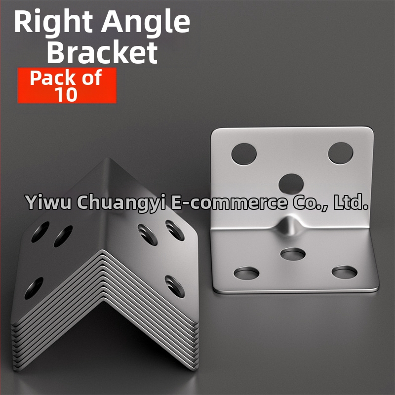 Неръждаема стомана 90° L-образна скоба за мебели | правоъгълно закрепване | широка приложимост | марка ZHCY