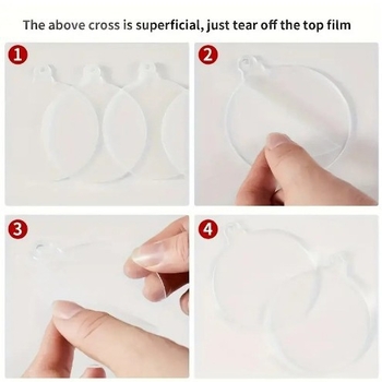 Ακρυλικά χριστουγεννιάτικα διακοσμητικά για DIY, σε στυλ καρτούν με κορδέλα, 100 τεμάχια