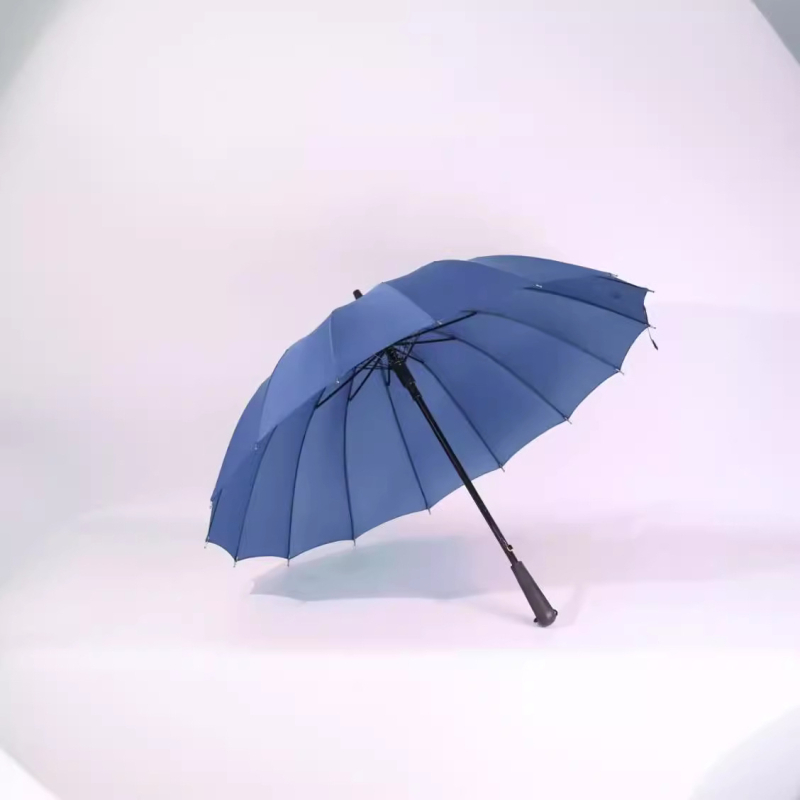 Umbrelă curcubeu cu 16 nervuri, deschidere automată, țesătură 190T, schelet din oțel, mâner din plastic