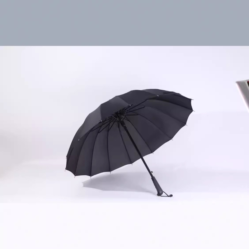 Umbrelă curcubeu cu 16 nervuri, deschidere automată, țesătură 190T, schelet din oțel, mâner din plastic