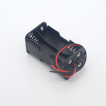 №5 Кутия за 4 клетки батерии с проводник, back-to-back, двустранна, двуслойна, 6V отделение за батерии