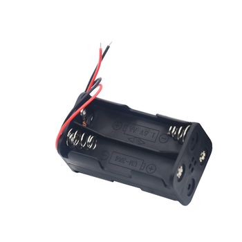 №5 Кутия за 4 клетки батерии с проводник, back-to-back, двустранна, двуслойна, 6V отделение за батерии