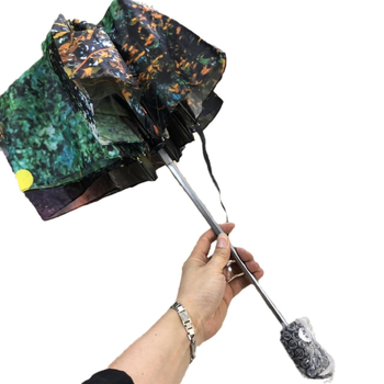 Lietussargs ar pilnu grafisko drukāšanu (Poliester 190T, Dzelzs rāmis ar 8 ribām, Radius 62 cm vai vairāk, Svars 680 g)