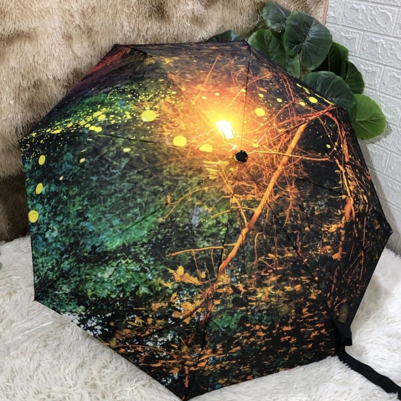 Lietussargs ar pilnu grafisko drukāšanu (Poliester 190T, Dzelzs rāmis ar 8 ribām, Radius 62 cm vai vairāk, Svars 680 g)