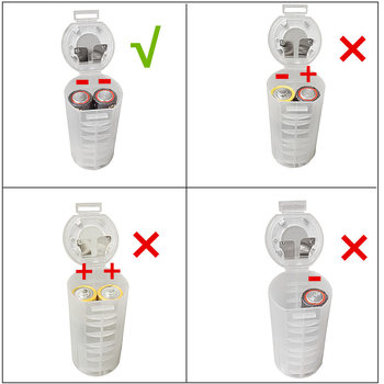 ERE μετατροπέας θήκης μπαταριών: 2AA προς D, κύλινδρος από καθαρό χαλκό, προσαρμογέας μπαταριών δύο τμημάτων 5→1