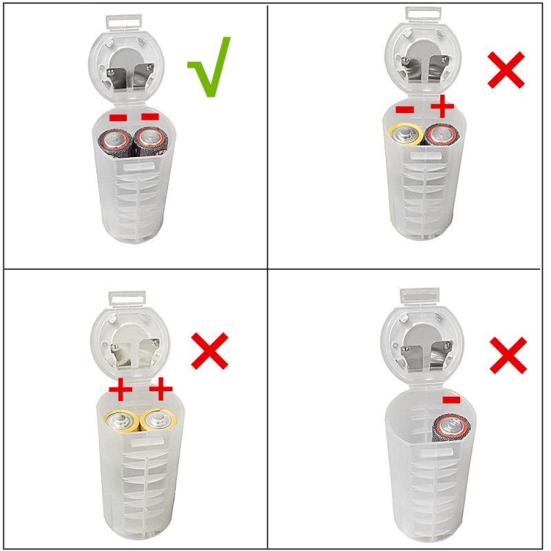 ERE akkumulátor-kazetta konverter: 2AA-ról D-re, tiszta rézből készült cső, két részes 5→1 elem adapter