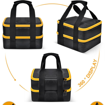 Τσάντα αποθήκευσης μπαταριών, κυβοειδής, πολυεστέρας, πολυλειτουργική για ταξίδια και αποθήκευση στο γραφείο