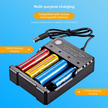 BMAX 18650 зарядно устройство, 4 гнезда, вход 5V 1-2A, изход 4.2V 1000mA, CE/FCC сертифицирано